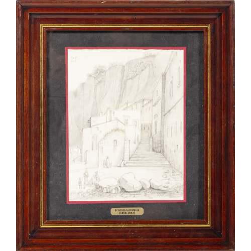 Ernesto Condeixa, Study-Population, Pencil Drawing on Paper For Sale