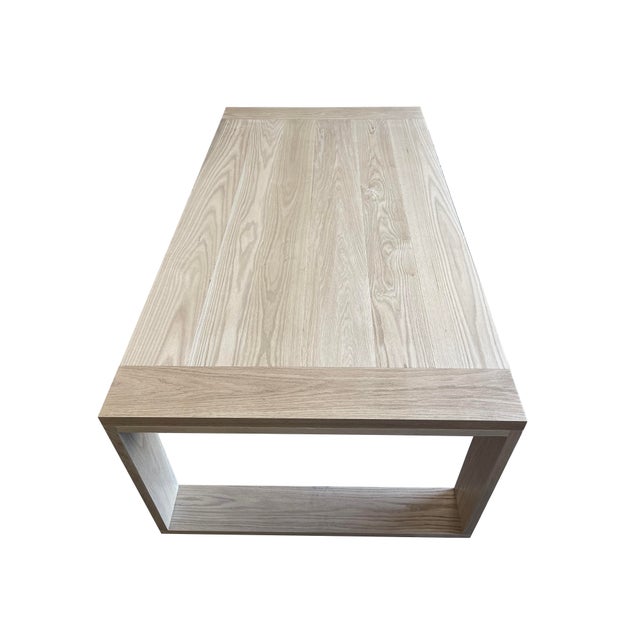 Wood Carre Rectangular Solid White Oak Dining Table Natural 60" For Sale - Image 7 of 9
