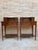 1940s Pair of Neoclassical Marquetry Bedside Tables With Drawers and Upper Compartment For Sale - Image 12 of 18
