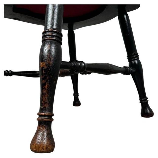 19th Century Ebonised Oak Windsor Armchair For Sale - Image 10 of 12
