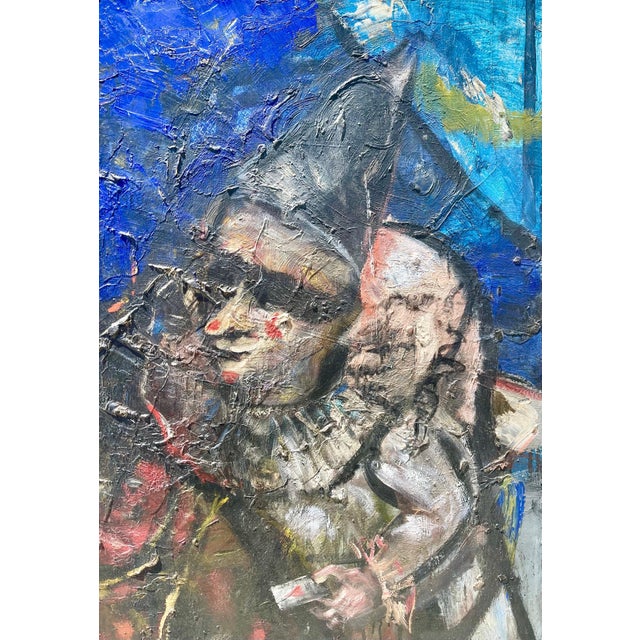 Jonah Kinigstein, Large Figurative Expressionist Oil Painting Rediscovered New York City Artist, c.1950's For Sale - Image 4 of 18