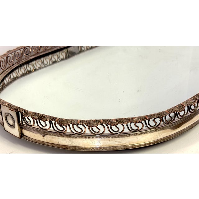 Large Sheffield Plate Mirrored Table Centerpiece / Plateau, Attributed Boulton For Sale - Image 13 of 18
