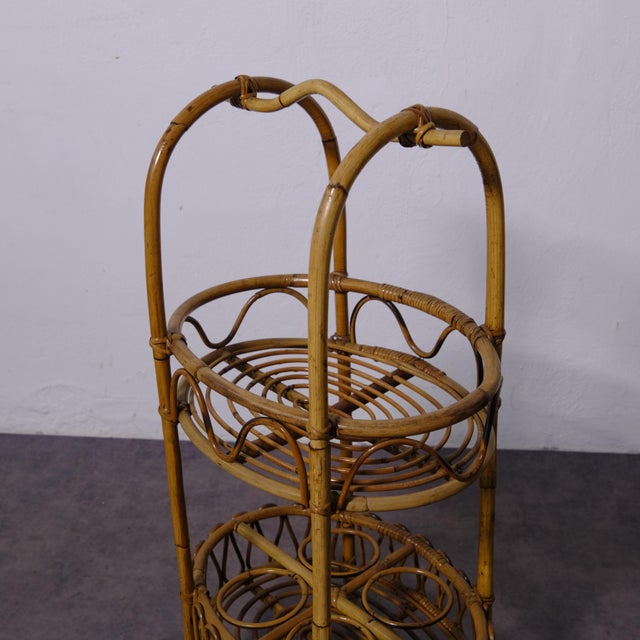 Vintage Bamboo Liquor Trolley, 1950s For Sale - Image 6 of 13