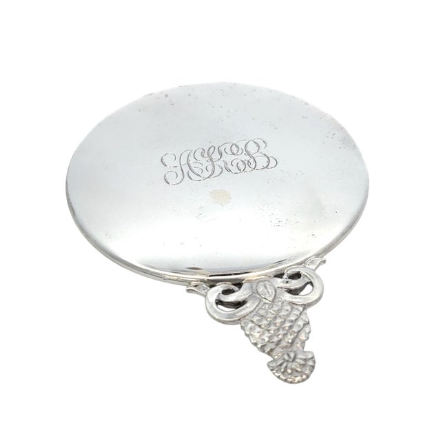 Tiffany & Co Pineapple Hand Mirror Sterling Silver 58 Grams Estate For Sale - Image 10 of 10