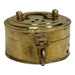 Mid 20th Century Brass Circular Cricket Box* For Sale