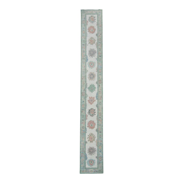 Turkish Oushak Runner Rug 2'10" x 20'6" #17409 For Sale