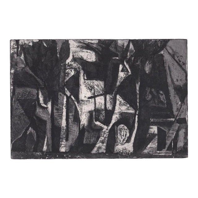 Boško Karanovic Abstract Figural Etching and Aquatint For Sale