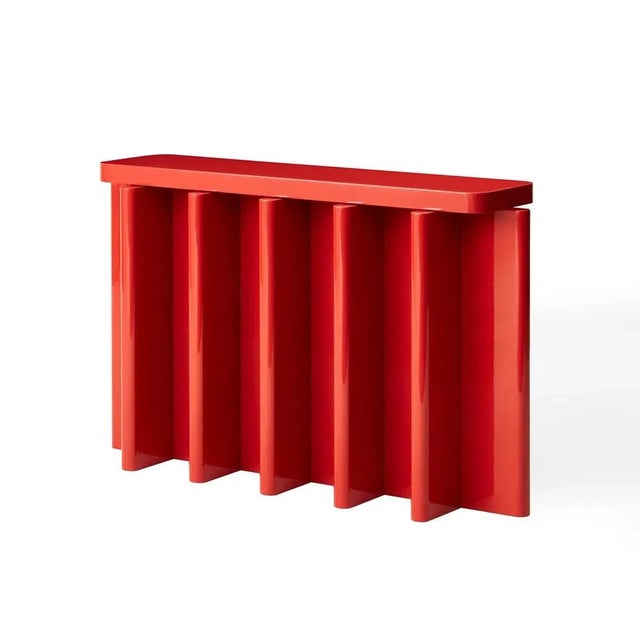 Contemporary Red Spina C5.1 Console Table by Cara Davide For Sale - Image 3 of 6