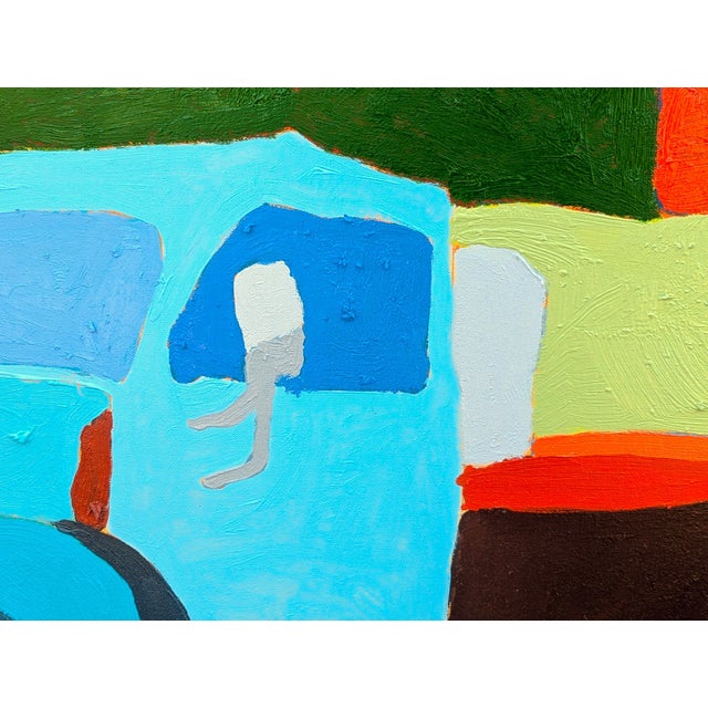 Jacob Spacek "American Rural, Mule" Contemporary Blue, Green & Red Country Landscape Painting, 2025 For Sale - Image 10 of 10