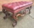 Whittemore-Cherrill Mahogany Brass Nail Trims & Maroon Leather Upholstered Bench Ottoman For Sale In Washington DC - Image 6 of 9
