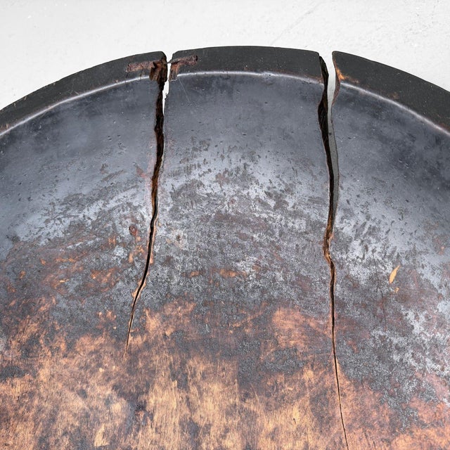 Wood Antique Japanese Wooden Kibachi Bowl, 1900s For Sale - Image 7 of 10