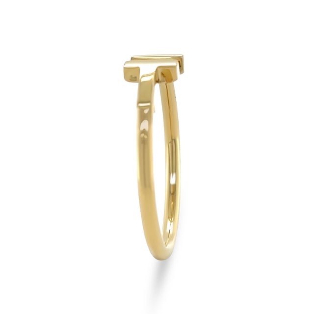Tiffany & Co. 18ct Yellow Gold T Wire Ring 3.41g, Size 6.25 For Sale - Image 6 of 6