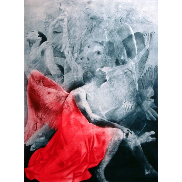 "Black Angel" 1987 Original Limited Edition Mezzotint by G. H. Rothe Hand signed, titled and numbered by the artist Image...