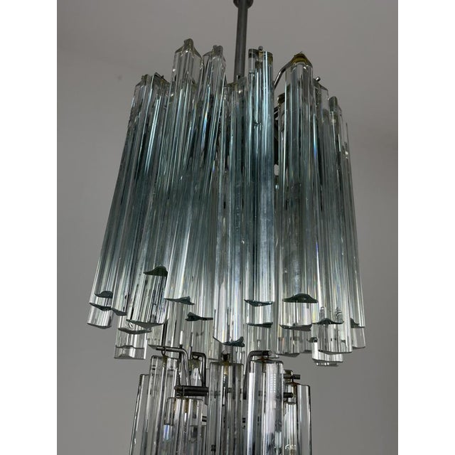 Murano Glass Waterfall Chandelier in the style of Venini, 1960s For Sale - Image 6 of 10