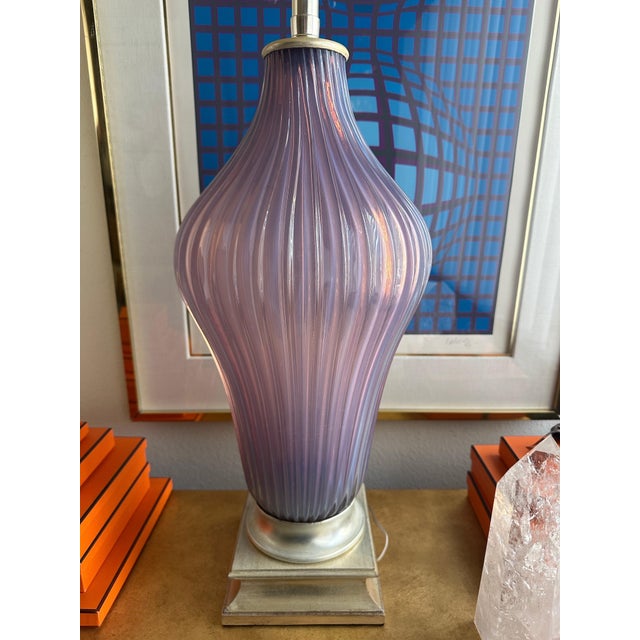 1980s Large Murano Glass Lamp by Marbro For Sale - Image 10 of 12