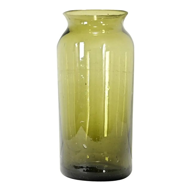 French 18th Century Green Glass Picking Jar For Sale - Image 9 of 9