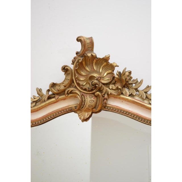 Cream 19th Century French Wall Mirror For Sale - Image 8 of 16