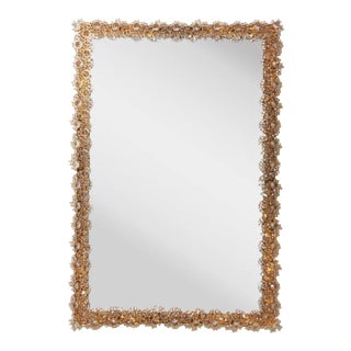 Square Illuminated Crystal Glass Model S100W Mirror from Palwa, 1970s For Sale