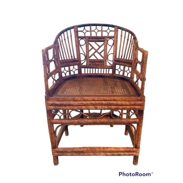 1950s 1950s Brighton Pavillion Rattan & Bamboo Chair For Sale - Image 5 of 5