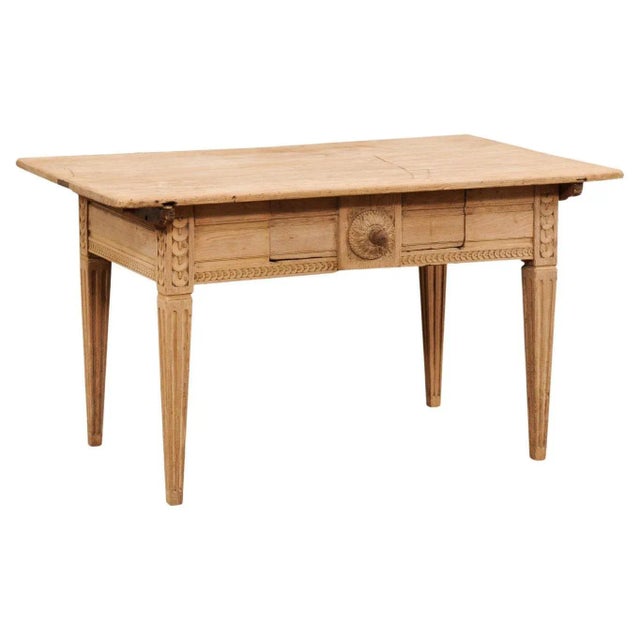 French, 1850s Napoléon III Period Center Table with Carved Motifs and Drawer For Sale - Image 13 of 13