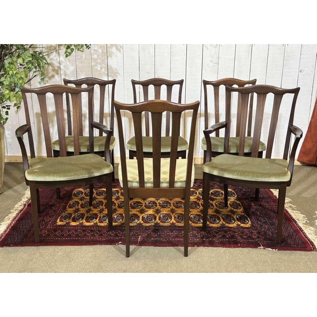 Wood Chairs and English Armchairs in Mahogany by G-Plan, 1970s, Set of 6 For Sale - Image 7 of 11