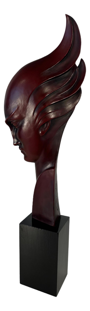 Wood and Stoneware Sculpture by G. Cacciapuoti, 1930s