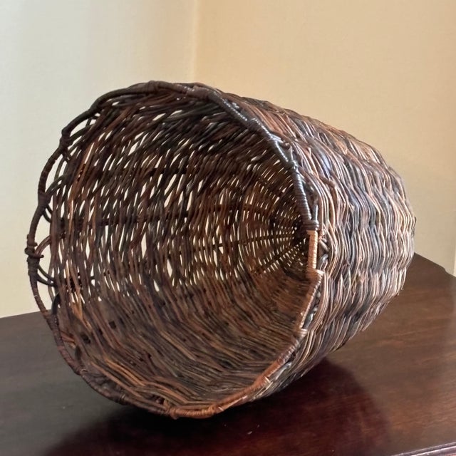 Wood Vintage Twig Planter Basket For Sale - Image 7 of 12