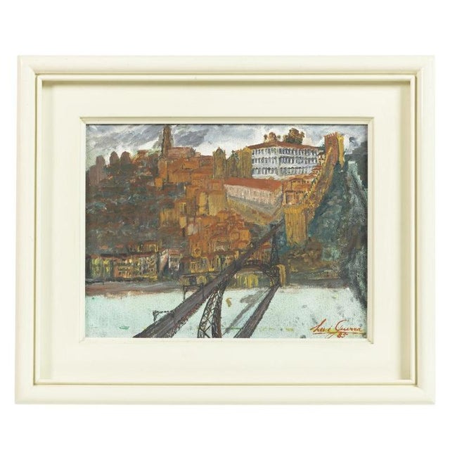 Levi Guerra, Port View, 1920s, Oil on Canvas For Sale - Image 6 of 6