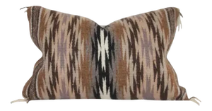 Late 20th Century Jogsaw Pattern Weaving Kidney Pillow
