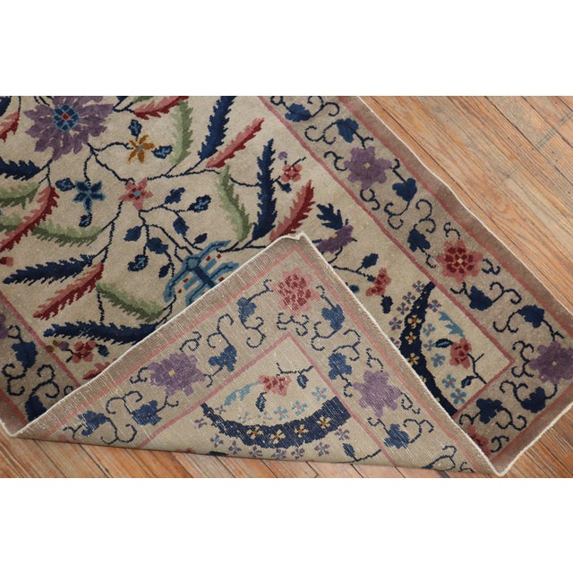 An eclectic scatter size antique Chinese Art Deco Nichols rug featuring a plum color we absolutely covet. Measures: 3' x...
