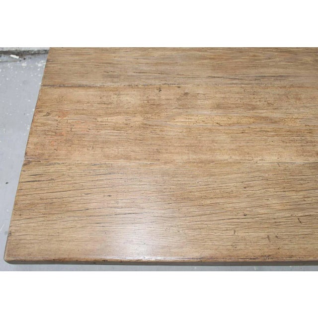 X-Trestle Table in Reclaimed Heart Pine by Petersen Antiques For Sale - Image 10 of 11