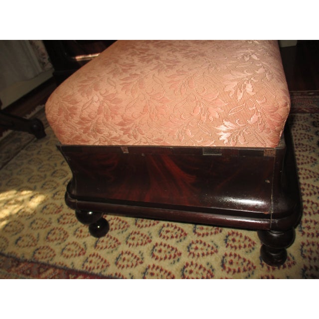 Traditional Antique Large French Empire Mahogany Ottoman / Footstool Footed For Sale - Image 3 of 12