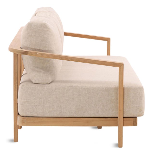 Contemporary Solana Teak Outdoor Sofa For Sale - Image 3 of 7