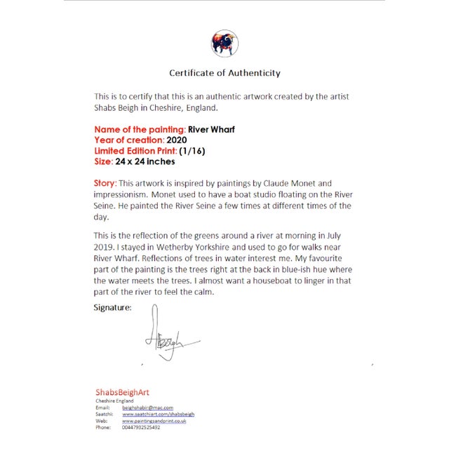 Paper "River Wharf" Limited Edition Print For Sale - Image 7 of 10