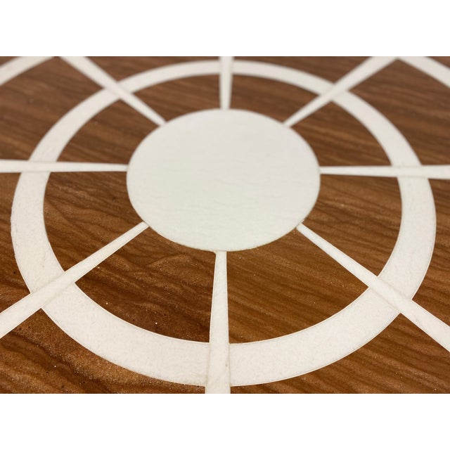 Vintage Red and White Marble Dining Table, 1970s For Sale - Image 13 of 16