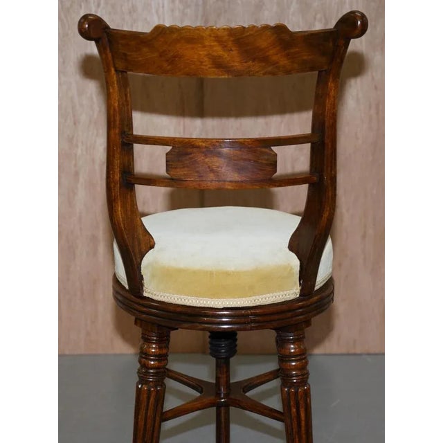 Regency Hardwood Height-Adjustable Harpist's Chair from Gillows of Lancaster For Sale - Image 14 of 18