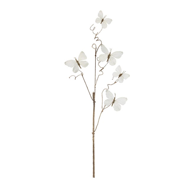 Kenneth Ludwig Chicago Butterfly Twig Spray (Set of 4) For Sale - Image 4 of 5