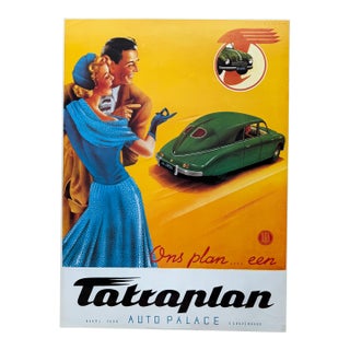 Jan Lavies (1902-2005), “Tatraplan” 1951, I.o.v Auto Palace S’ Gravenhage, Copyright Jan Lavies 1992, Printed in Holland. For Sale