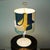 Metal Mid-Century Austrian White Lacquer and Brass Table Lamp attributed to J. T. Kalmar, 1960s For Sale - Image 7 of 11