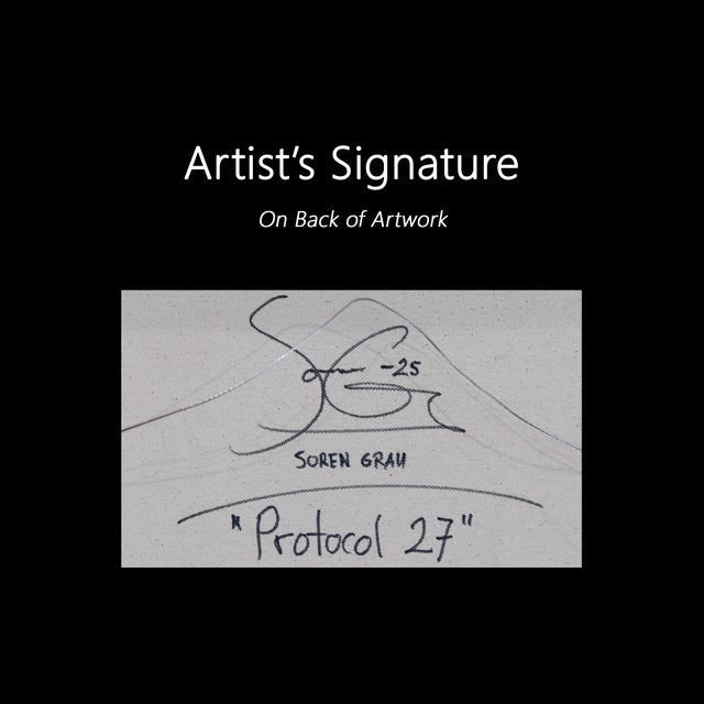 Protocol 27 - Original Contemporary Neo-Expressionist Mixed Media Painting on Canvas by Soren Grau For Sale - Image 9 of 9