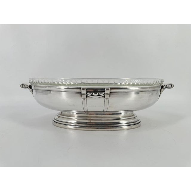 French Art Deco Centerpiece in Silver-Plating & Glass, 1915 For Sale - Image 14 of 14
