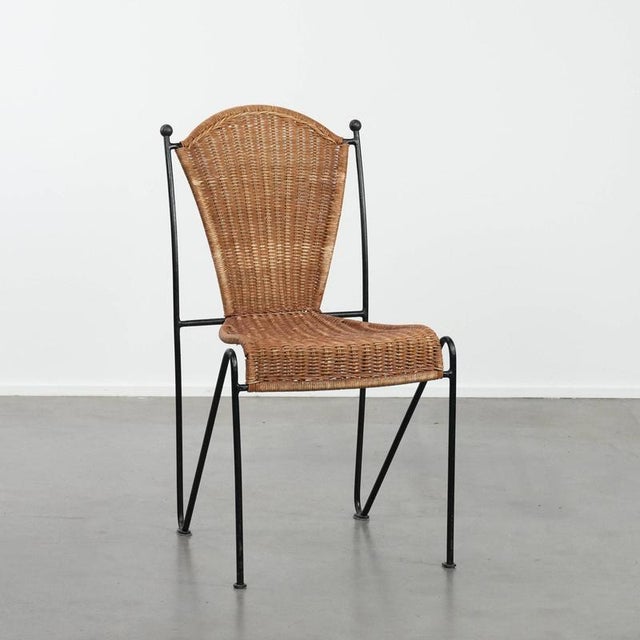 Vintage Chair with Cast Iron Frame by Frederick Weinberg For Sale - Image 14 of 14