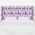 Cloth & Company Red from Scalamandre crafted by Cloth & Company Hudson King Headboard, Purple Animal Print For Sale - Image 4 of 7