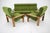 Green Vintage Czechoslovakia Living Room Set in Beech, 1970s, Set of 3 For Sale - Image 8 of 18