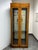Design Plus Gallery presents a Vintage Campaign Style Curio Display Cabinet. The cabinet is detailed with burl wood...