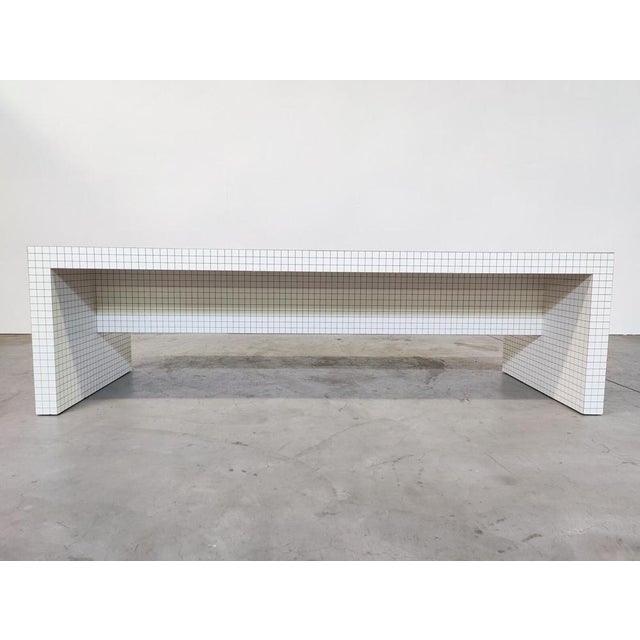 White Large Quaderna Console Table by Superstudio for Zanotta, Italy, 1970s For Sale - Image 8 of 12