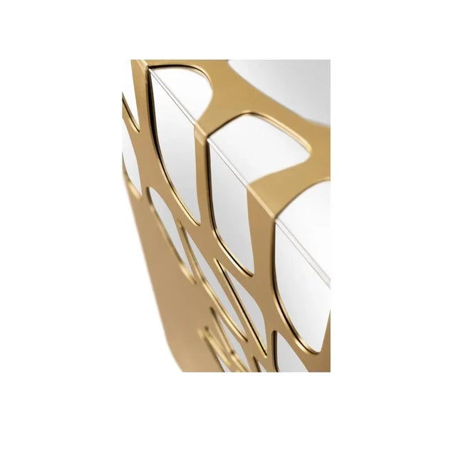 Lavish Pedestal by Memoir Essence Dimensions: D 35 x W 35 x H 100 cm. Materials: Brushed brass and polished stainless...