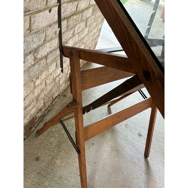 Vintage Wooden Adjustable Writing Table For Sale - Image 12 of 17