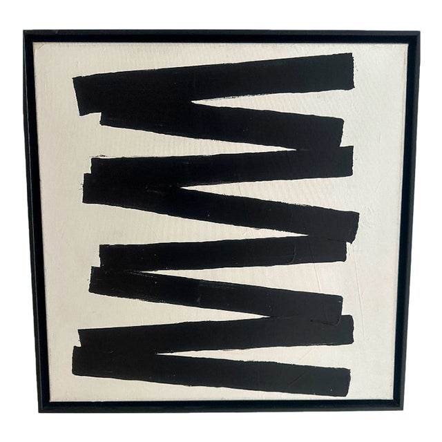 Oil on Canvas, Black & White Series, Iris Dankner, New York, 2023 For Sale