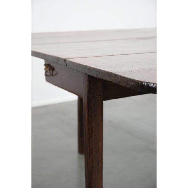 Antique English Lop-Eared Dining Table in Oak, Late 19th Century For Sale - Image 16 of 18